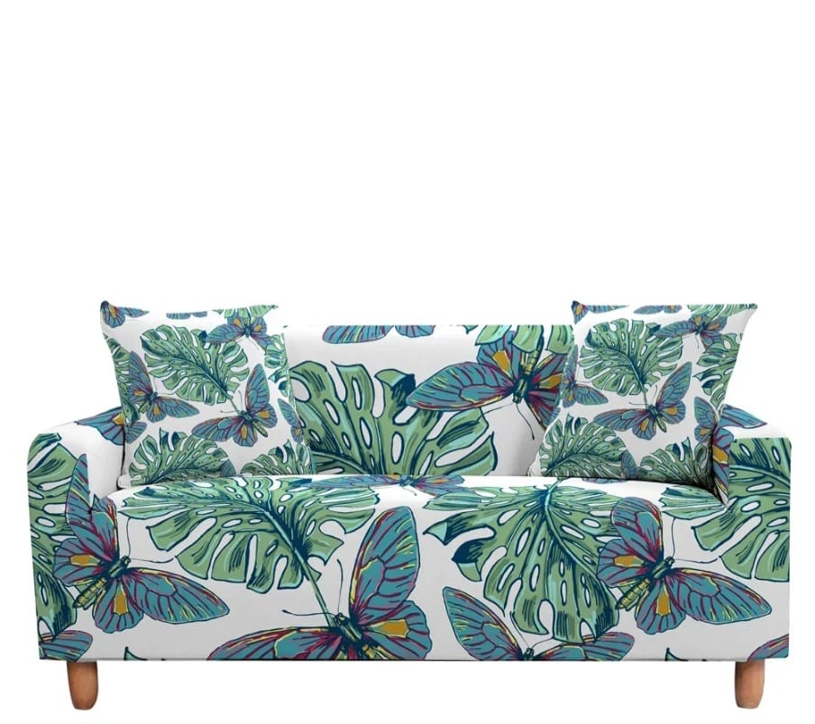 Elastic sofa covers butterfly design, water -repellent