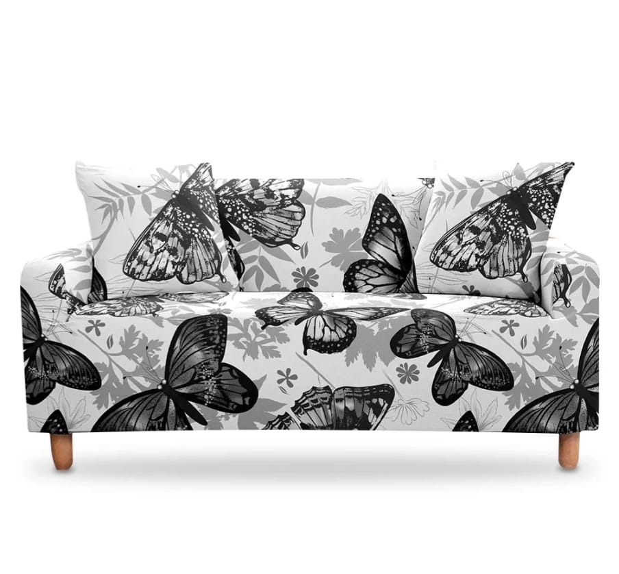 Elastic sofa covers butterfly design, water -repellent