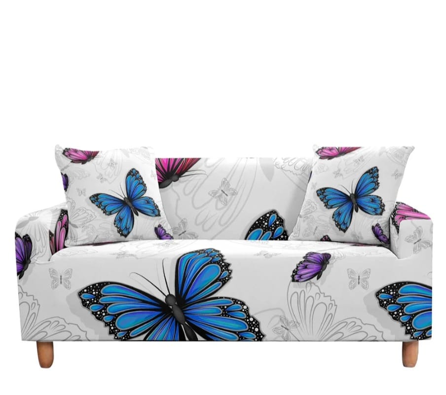 Elastic sofa covers butterfly design, water -repellent