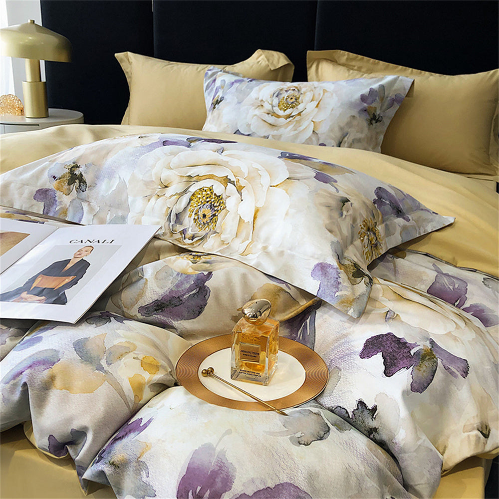 LINE LINE BRIGHT BRIGHT con viola (cotone egiziano al 100%)