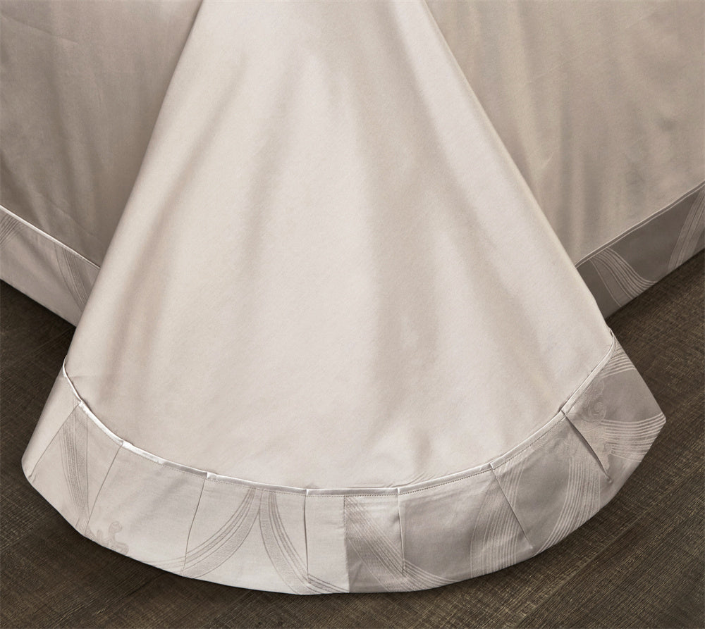 Bettwäsche Glanz Graue/Beige Musterung (100% Ägyptische Baumwolle)