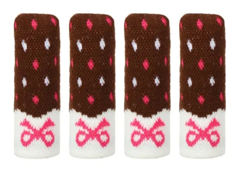 Stuhl und Tischbein Socken Kratzschutz verschiedene Muster 4er Set