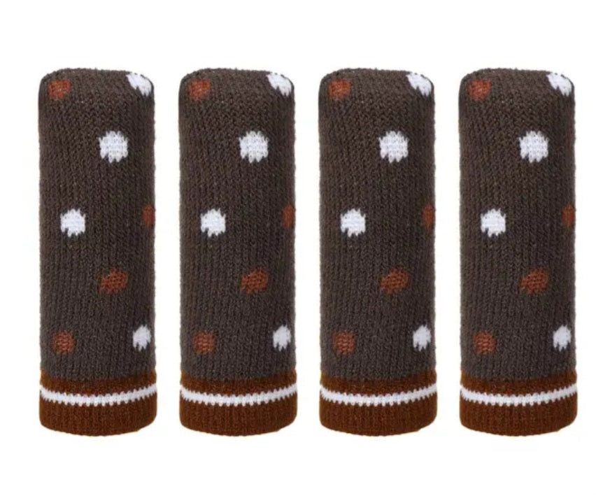 Stuhl und Tischbein Socken Kratzschutz verschiedene Muster 4er Set