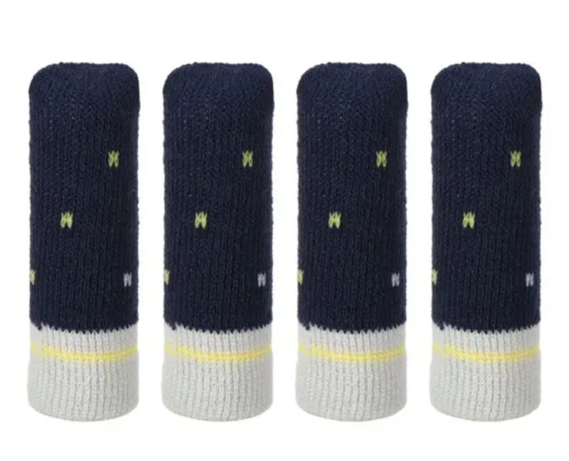 Stuhl und Tischbein Socken Kratzschutz verschiedene Muster 4er Set