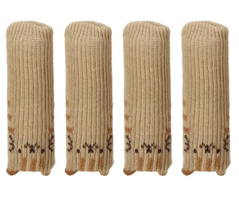 Stuhl und Tischbein Socken Kratzschutz verschiedene Muster 4er Set