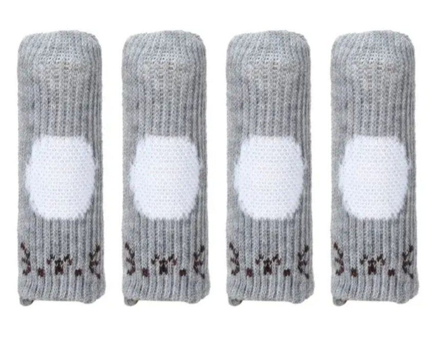 Stuhl und Tischbein Socken Kratzschutz verschiedene Muster 4er Set