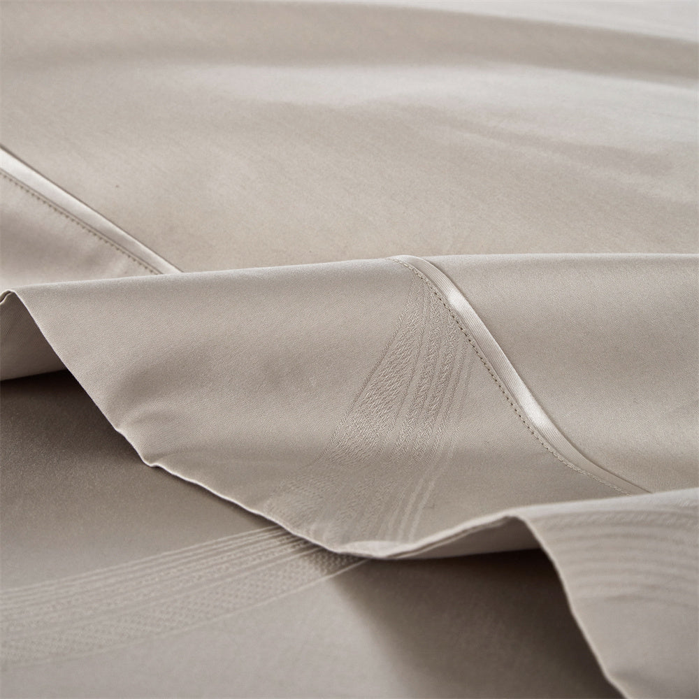 Bettwäsche Glanz Graue/Beige Musterung (100% Ägyptische Baumwolle)
