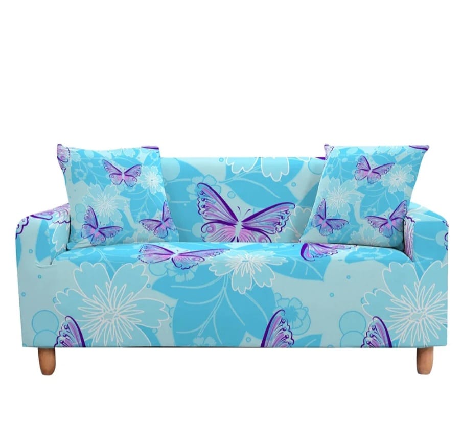 Elastic sofa covers butterfly design, water -repellent