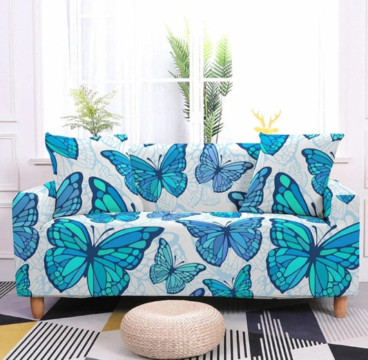 Elastic sofa covers butterfly design, water -repellent