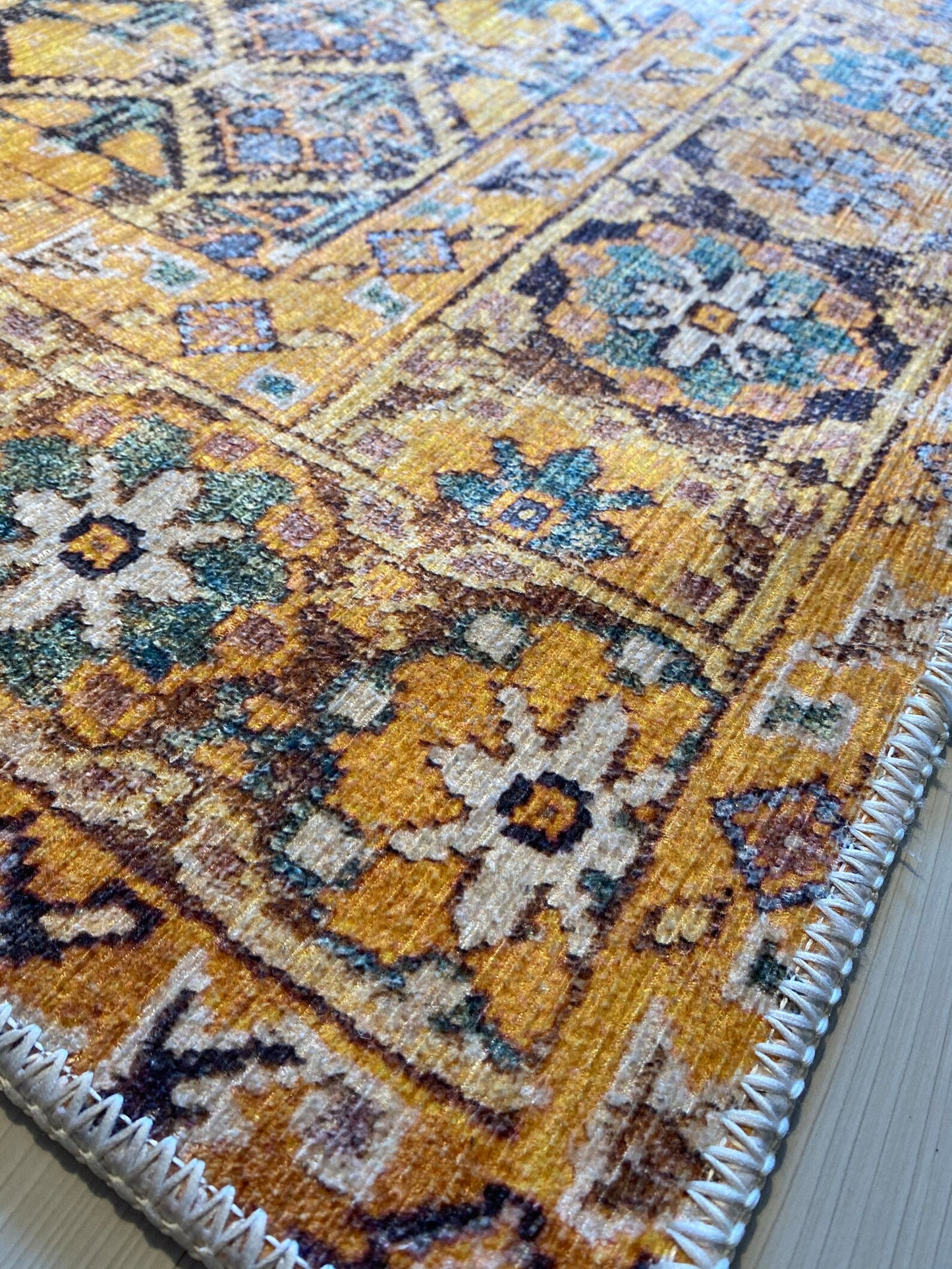 Carpet oriental pattern design carefully knitted