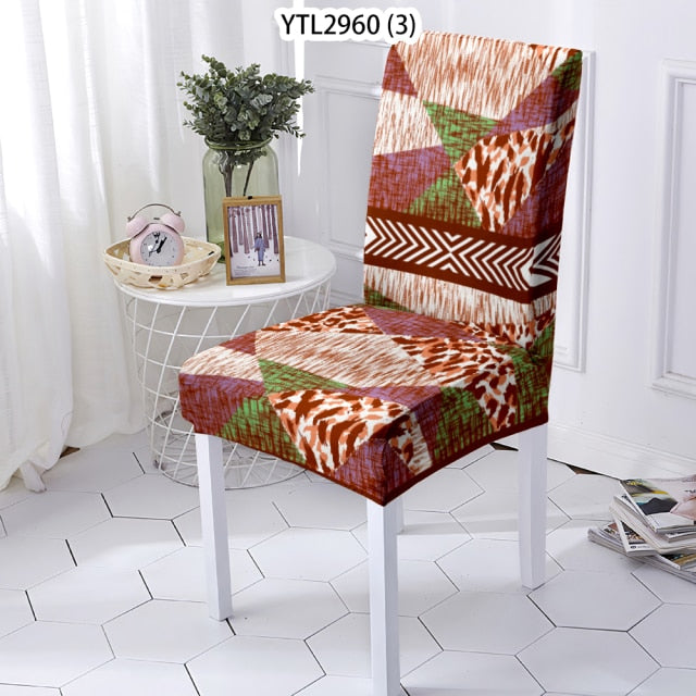 Stuhlbezüge elastisch mit Blumendesign