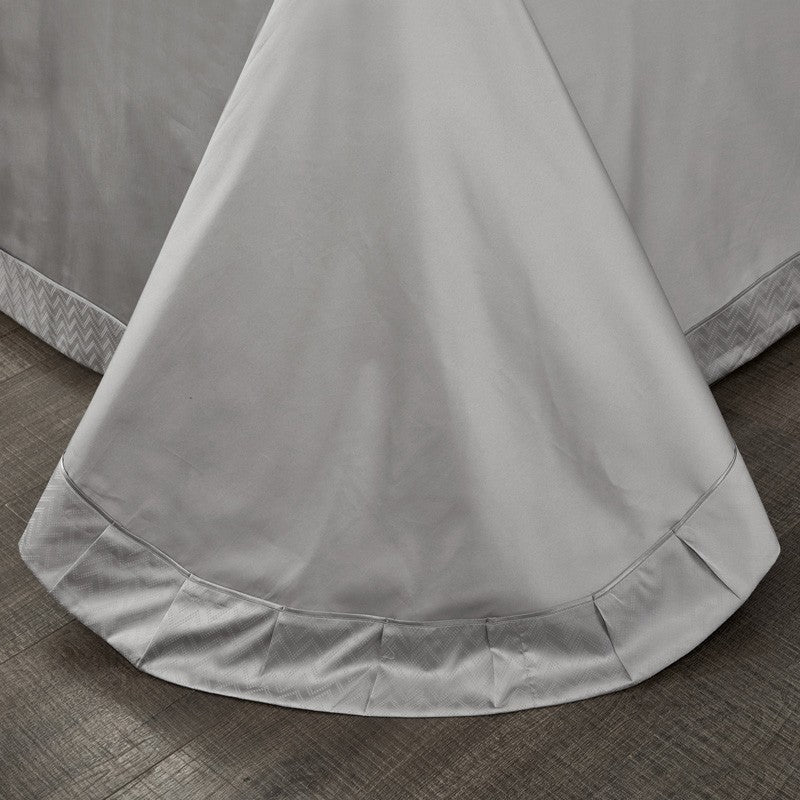 Bed linen set of gray gloss (100% Egyptian cotton)