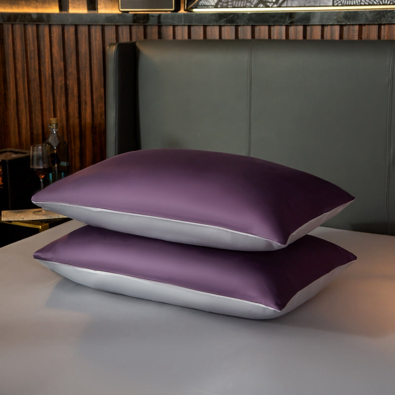 Bed linen violet / gray gloss (100% Egyptian cotton)