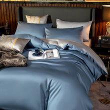 Load image into Gallery viewer, 4 Set light blue / gray gloss (100% Egyptian cotton)
