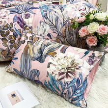 Lade das Bild in den Galerie-Viewer, Bettwäsche Pink mit Blumen (100% Ägyptische Baumwolle)
