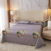 Load image into Gallery viewer, 4 Set flower green violet butterfly (100% Egyptian cotton)
