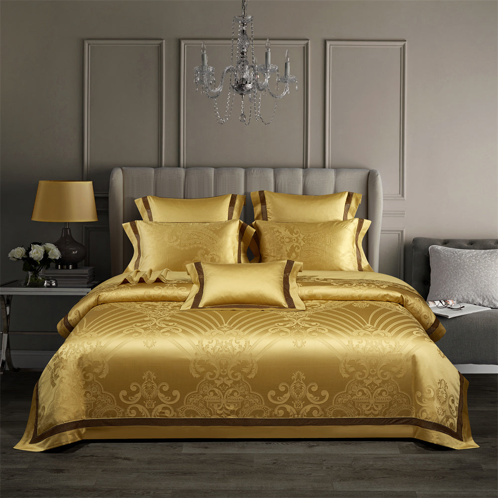 4 Set Gloss Gold Pattern (100% Egyptian cotton)