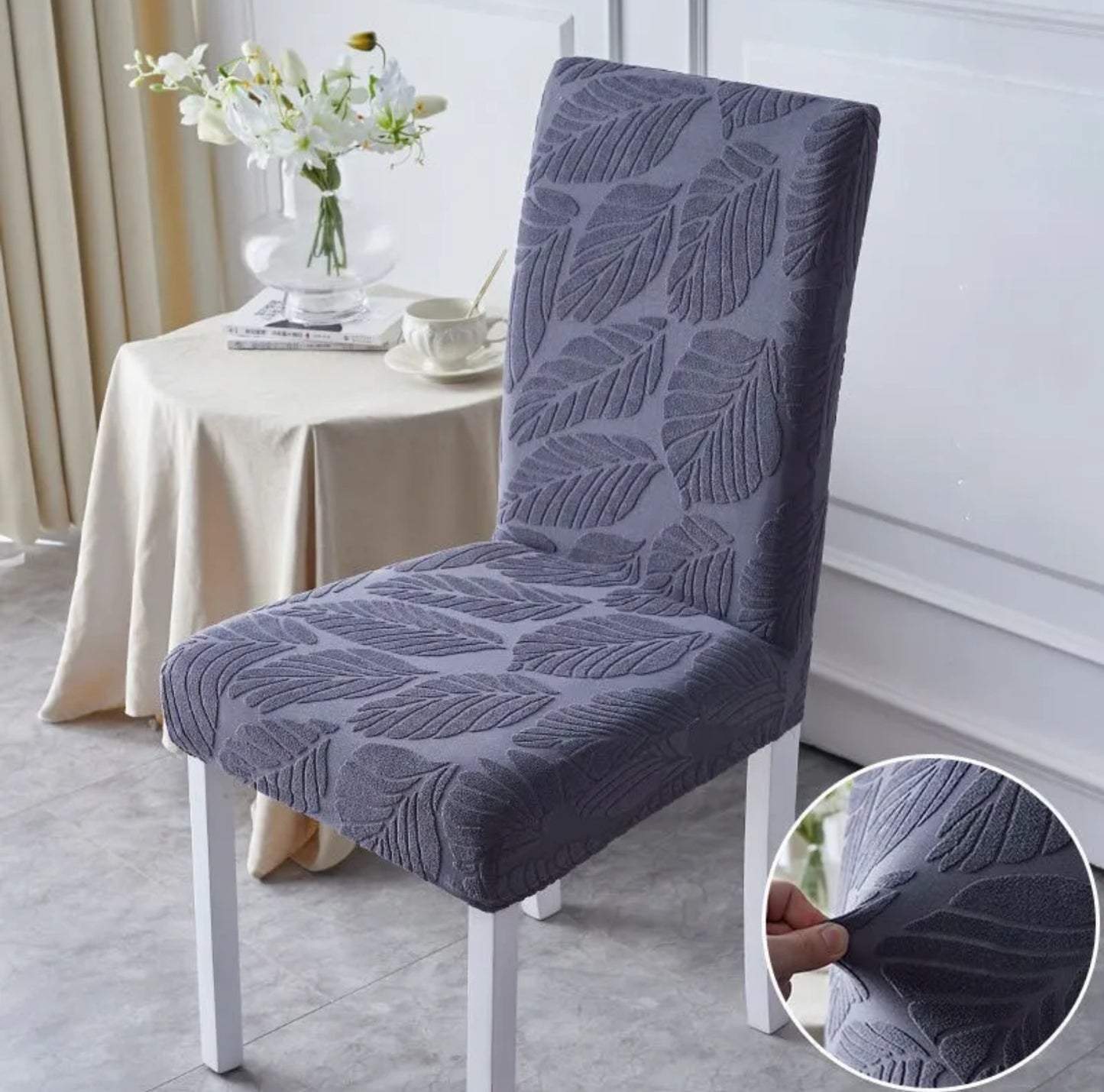 Nouveau - Couvre la chaise élastique Fine feuilles - Nouveau