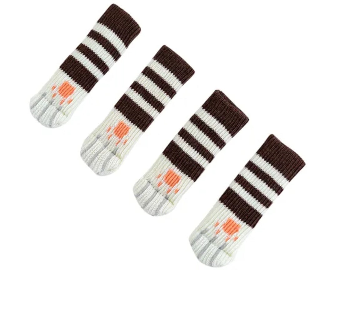 Chair and table leg socks scratch protection cat paws set of 4