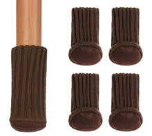 Load image into Gallery viewer, Stuhl und Tischbein Socken Kratzschutz Unifarbe 4er Set
