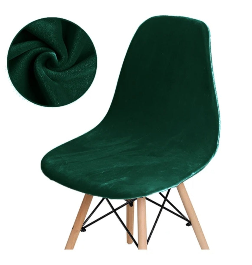 Elastic Seat Covers Shells Chairs Velvet