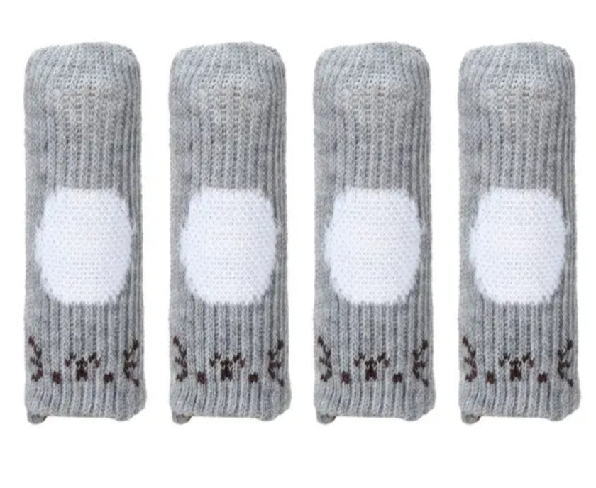 Chair and table leg socks scratch protection various patterns set of 4