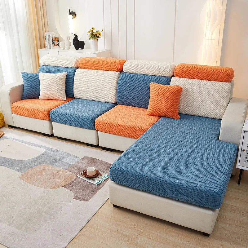 Elastic sofa covers for caroma patterns, water -repellent