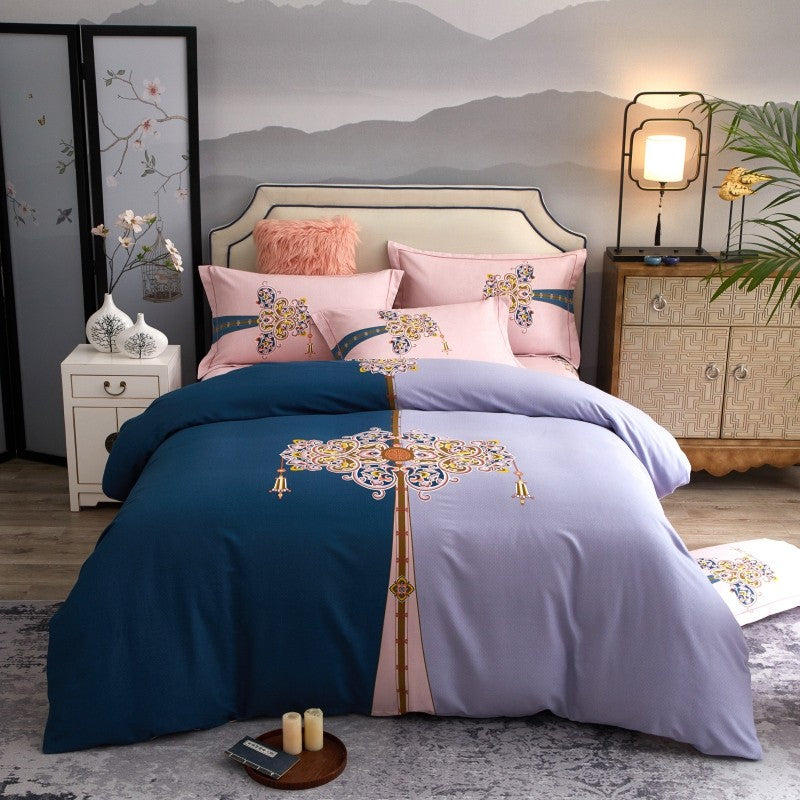 Bed linen royal blue violet (100% Egyptian cotton)