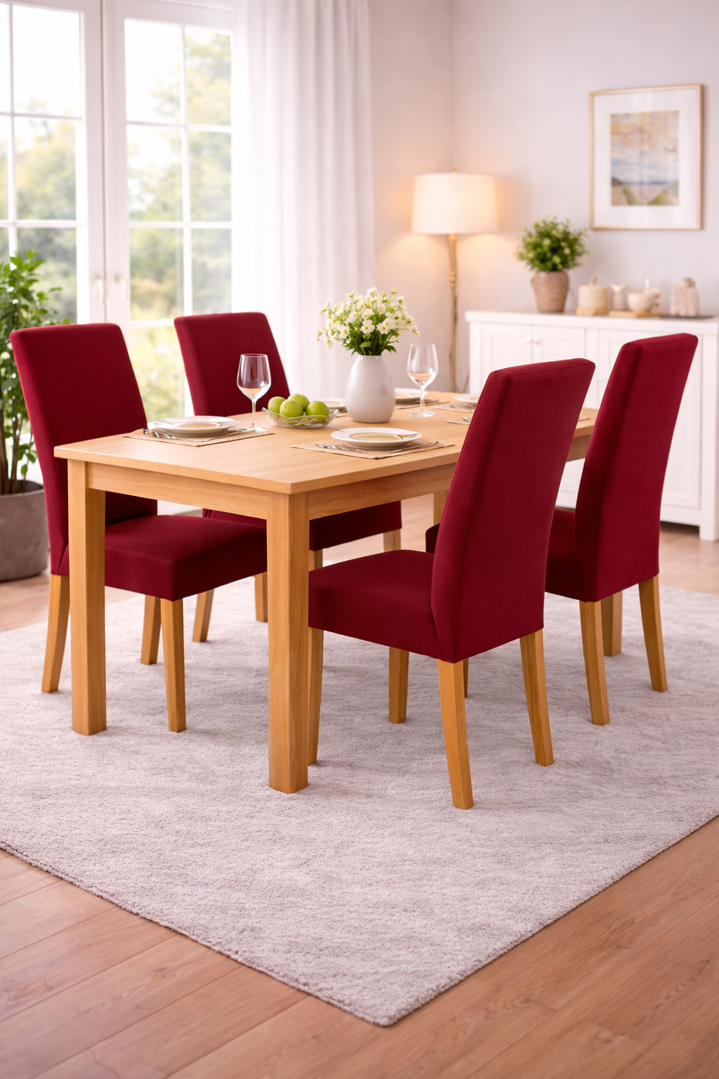 Elastische Stuhlbezüge für alle gängigen Stuhlformen MATT glatte Oberfläche