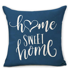 Load image into Gallery viewer, Pillow covers Home Sweet Home Blue
