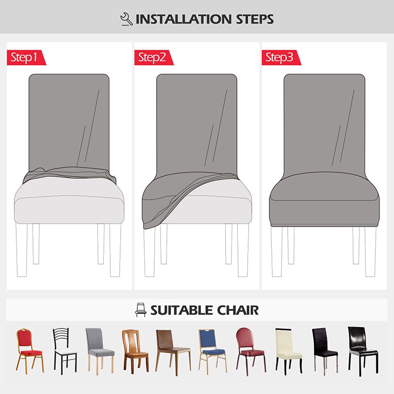 Stuhlbezüge elastisch, Modern Design