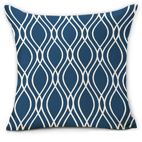 Pillow covers Home Sweet Home Blue
